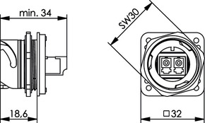 Telegärtner STX V1 Flanschset LC-D Kupplung SM 100007577
