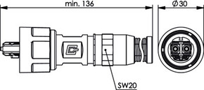 Telegärtner STX V1 2SC Steckerset POF 100007611