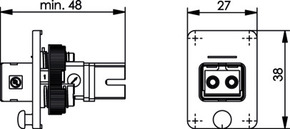 Telegärtner STX V4 Flanschset SC-RJ/2SC Kuppl.MM 100007621