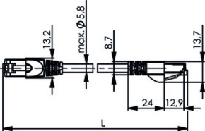 Telegärtner Patchkabel SF/UTP Cat5 gn 2,0m PVC 100008281