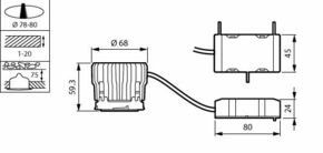Philips Lighting LED-Einbaustrahler 830, dim. RS150Z MOD #54835099