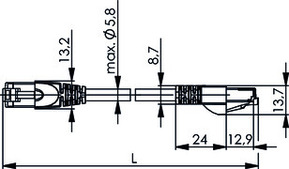 Telegärtner Patchkabel Cat5 gn 3,0m, SF/UTP, PUR 100008481