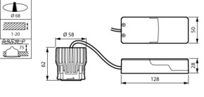 Philips Lighting LED-Einbaustrahler 840, dim. RS155Z MOD #94110699