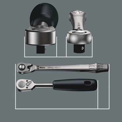 Wera Werk Zyklop Metall-Knarrensatz 1/2"-Antrieb, 7-tlg 004078