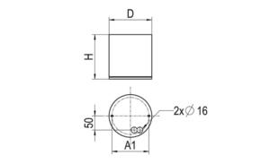 Ridi-Leuchten LED-Downlight 830 ADLR 150/1100-830 W