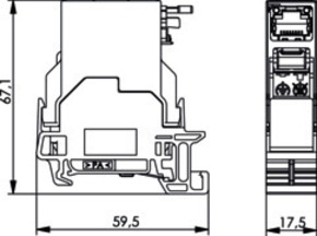 Telegärtner STX Tragschienen-Verbinder RJ45 Modul B Cat.6A 100007436