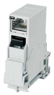 Telegärtner STX Tragschienen-Verbinder RJ45 Kupplung Cat.6 100007437