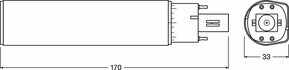 Ledvance LED-Kompaktlampe f. EVG G24Q-3, 830 DU.LEDD/E26HFV10W830