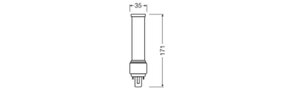 Ledvance LED-Kompaktlampe f.KVG/VVG G24D-3, 830 DULUXLEDD26EMV9W830