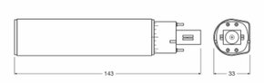 Ledvance LED-Kompaktlampe f. EVG G24Q-2, 840 DULUXLEDDE18HFV7W840
