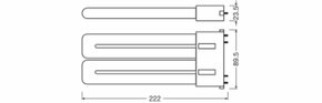 Ledvance LED-Kompaktlampe f.KVG/VVG 2G10, 830 DULUXLEDF36EMV20W830