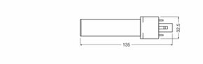 Ledvance LED-Kompaktlampe f.KVG/VVG G23, 830 DULUXLEDS7EMV3.5W830