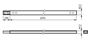 Philips Lighting Tragschiene 9-pol. 2,25m, weiß LL552T #96477899