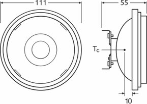 Ledvance LED-Reflektorlampe AR111 G53, 930, 40Gr. LEDAR11150407.4W930
