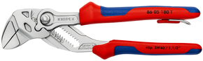 Knipex-Werk Zangenschlüssel 180mm, mit Bef.-Öse 86 05 180 T BK