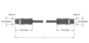 Turck Verbindungsleitung RSSX-RSSX-8814-10M