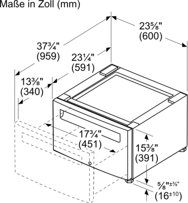 Bosch MDA Podest mit Auszug f.Waschm,cubic WMZPW2XW