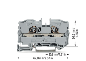 WAGO GmbH & Co. KG 2-Leiter-Durchgangsklemme 10qmm, rt 2010-1203