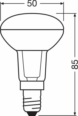 Ledvance LED-Reflektorlampe R50 E14, 827, 36Gr. LEDR5040362.6W827E14