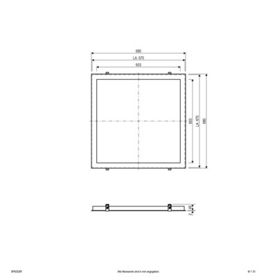 EVN Lichttechnik Einbaurahmen BP62EBR