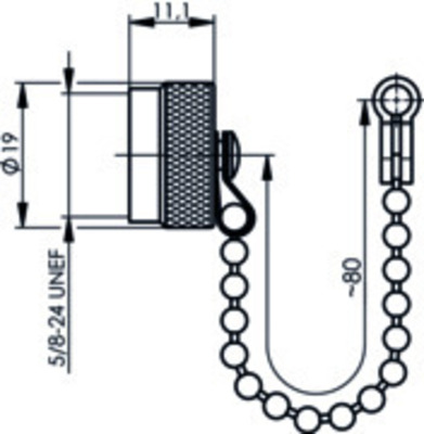 Telegärtner UHF-Abdeckkappe mit Kette 100021261