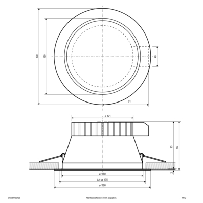 EVN Lichttechnik LED-Deckenleuchte ML, MC DSM54190125