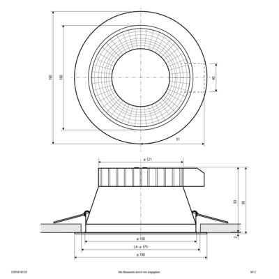 EVN Lichttechnik LED-Deckenleuchte ML, MC DSR54190125