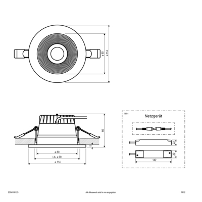 EVN Lichttechnik LED-Downlight DALI ED54100125