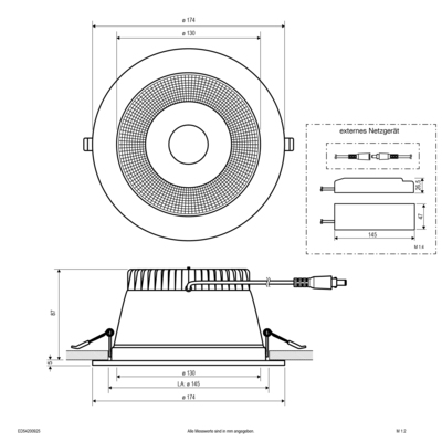 EVN Lichttechnik LED-Downlight DALI ED54200925
