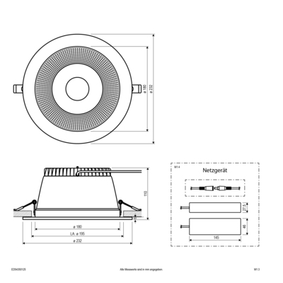 EVN Lichttechnik LED-Downlight DALI ED54350125