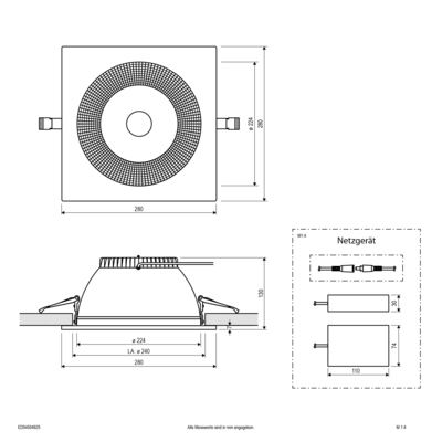 EVN Lichttechnik LED-Downlight DALI ED54504925