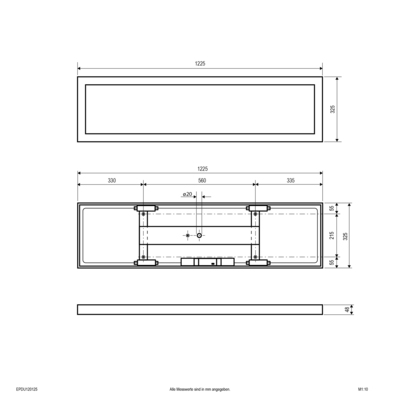 EVN Lichttechnik LED-Deckenanbaupanel EPDU120125