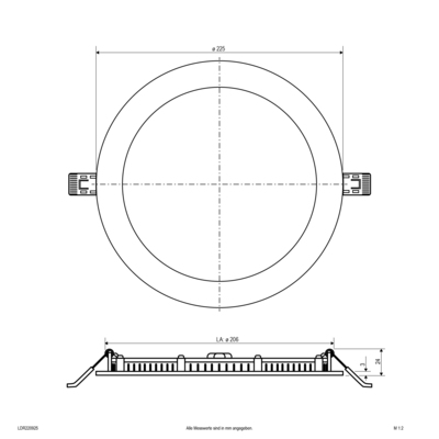 EVN Lichttechnik LED-Einbaupanel LDR220925