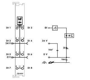 WAGO GmbH & Co. KG Digitale Eingangsklemme 8-Kanal DC24V 3.0ms 750-430