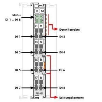 WAGO GmbH & Co. KG Digitale Eingangsklemme 8-Kanal DC24V 0.2ms 750-431