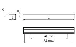 Ridi-Leuchten LED-Pendelleuchte 840, DALI, si F-LINE-PDI#0637890SI