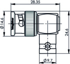Telegärtner BNC-Winkelverbindungsstück 75Ohm 100023609