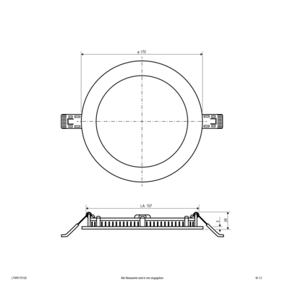 EVN Lichttechnik LED-Einbaupanel LTWR170125