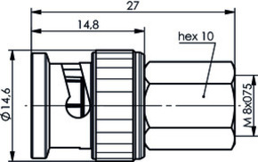 Telegärtner Adapter BNC-FME (M-M) 100023636