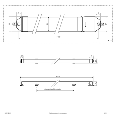 EVN Lichttechnik LED-Sanierungseinsatz für T5, 1,5m, DALI LUD5152840