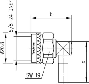 Telegärtner N-Kabelwinkelstecker CrimpG42 (2.7/7.1) 100023899
