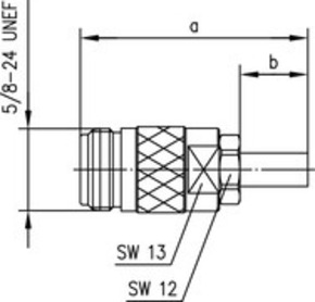Telegärtner N-Kabelbuchse Crimp G1 (RG-58C/U) löt/crimp 100024095