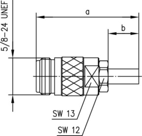 Telegärtner N-Kabelbuchse Crimp G1 (RG-58C/U) löt/crimp 100024095