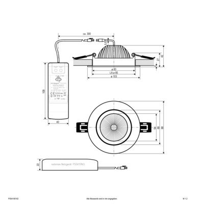 EVN Lichttechnik LED-Deckenleuchte schwenkbar PS54100102