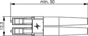 Telegärtner LC-Duplex Stecker Singlemode, Keramik 100007095