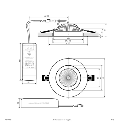 EVN Lichttechnik LED-Deckenleuchte schwenkbar PS54140902