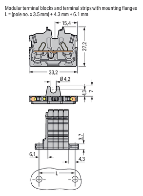 WAGO GmbH & Co. KG 2-LeiterMini-Durchgangskl. 1 mm²,orange 2050-302