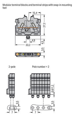 WAGO GmbH & Co. KG 2-LeiterMini-Durchgangskl. 1 mm²,gelb 2050-316