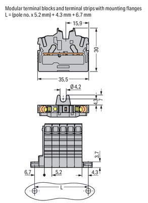 WAGO GmbH & Co. KG 2-LeiterMini-Durchgangskl. 2,5 mm²,orange 2052-302