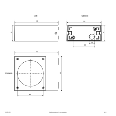EVN Lichttechnik Wandleuchte anthrazit WWL541553